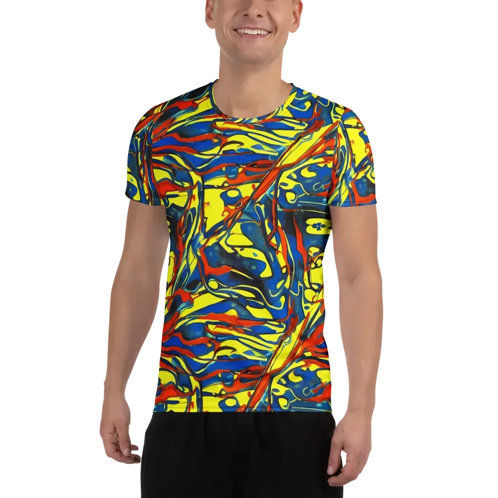 Cyberflow Circuit on Men's Athletic T-Shirt — Front