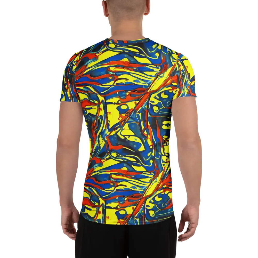 Cyberflow Circuit on Men's Athletic T-Shirt — Back