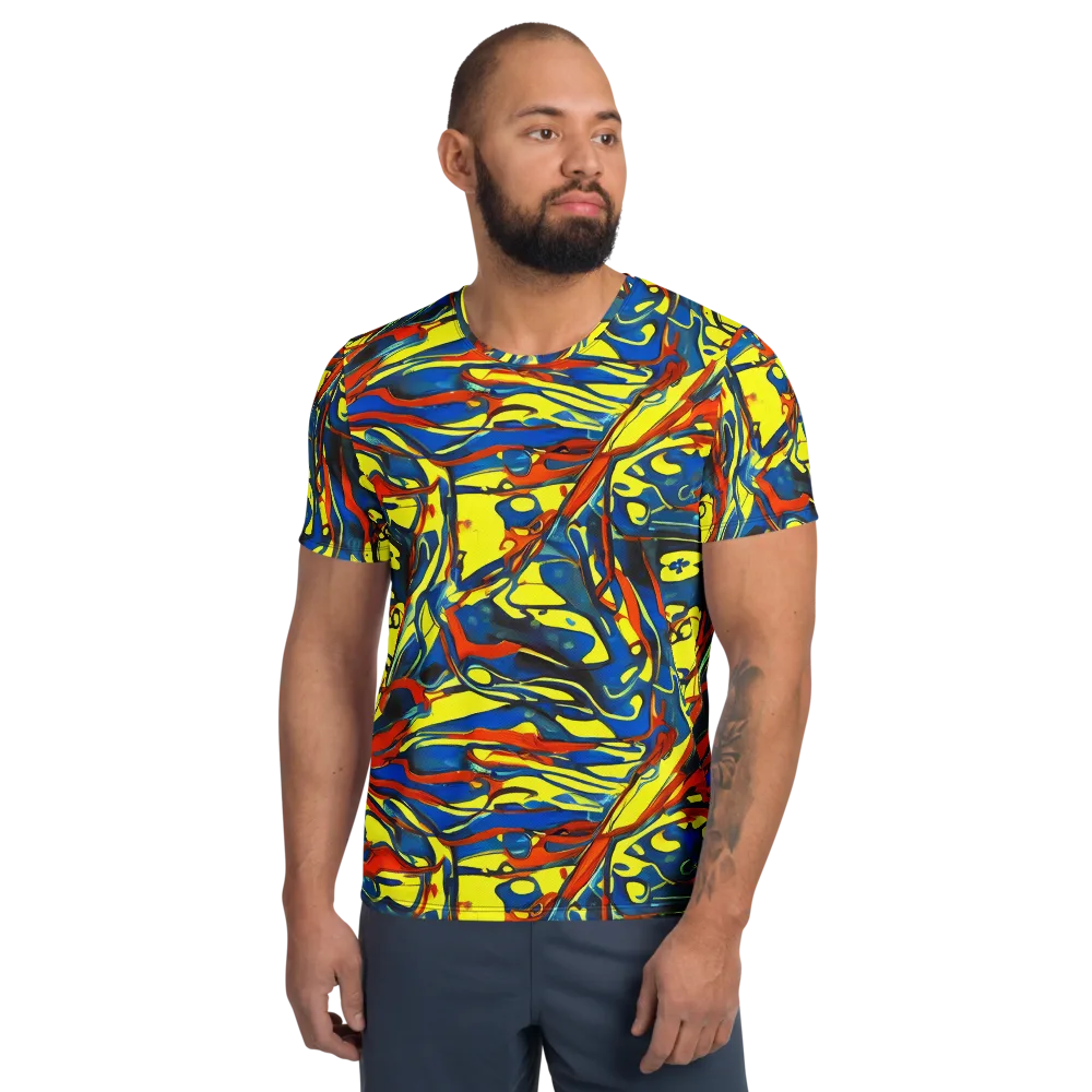 Cyberflow Circuit on Men's Athletic T-Shirt — Front