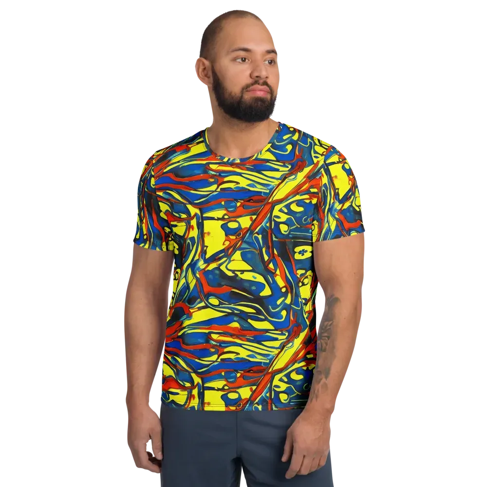 Cyberflow Circuit on Men's Athletic T-Shirt — Front