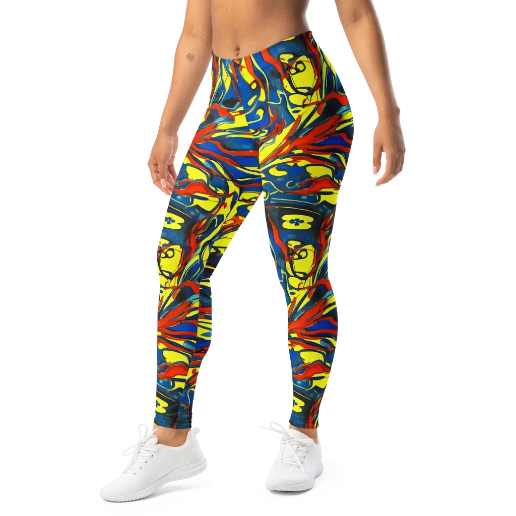 Cyberflow Circuit on Leggings — Left Front