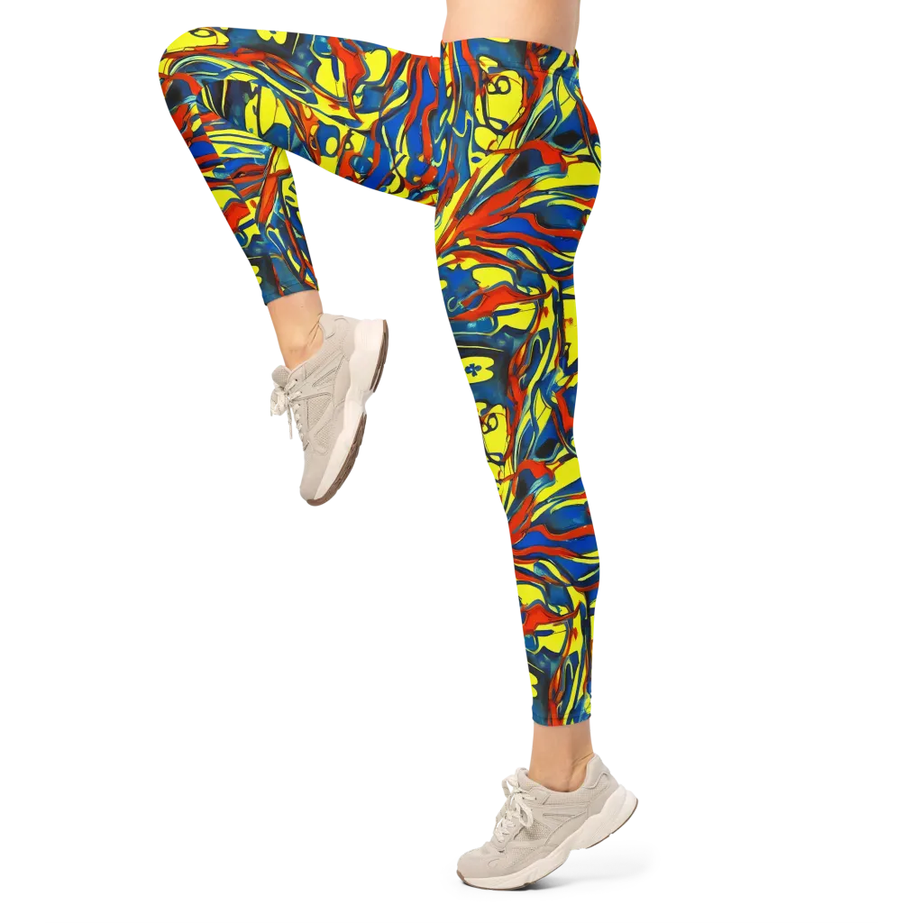Cyberflow Circuit on Leggings — Left