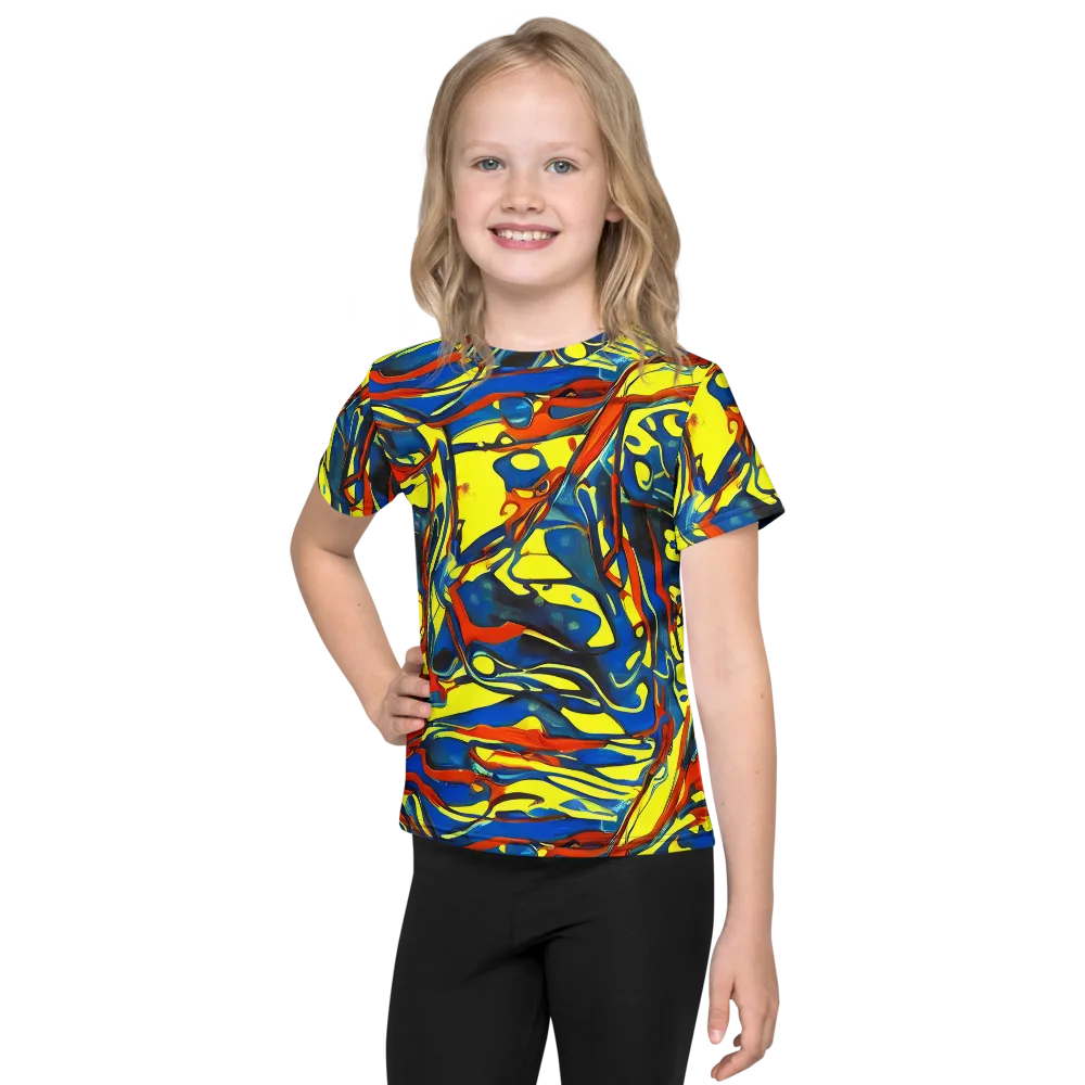 Cyberflow Circuit on Kids Crew Neck T-Shirt — Front