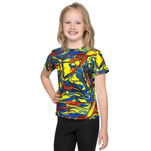 Cyberflow Circuit on a Kids Crew Neck T-Shirt