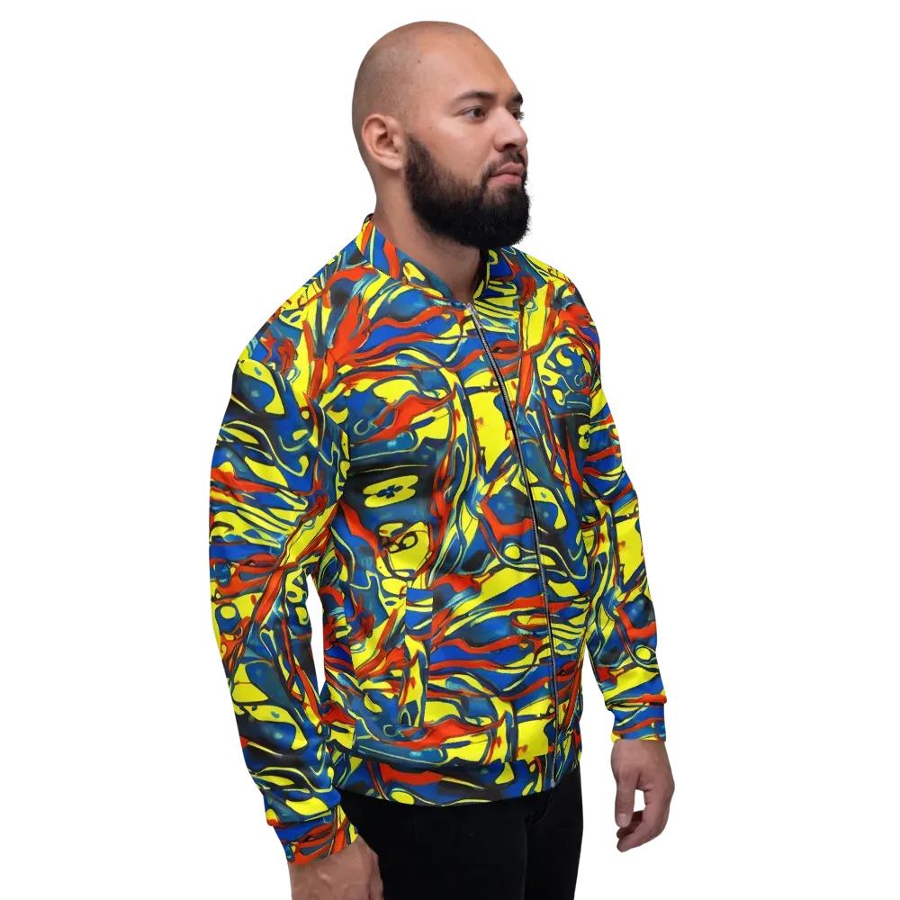 Cyberflow Circuit on Bomber Jacket — Right