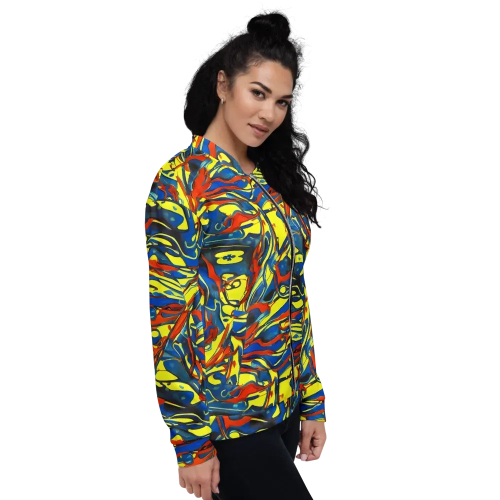 Cyberflow Circuit on Bomber Jacket — Right