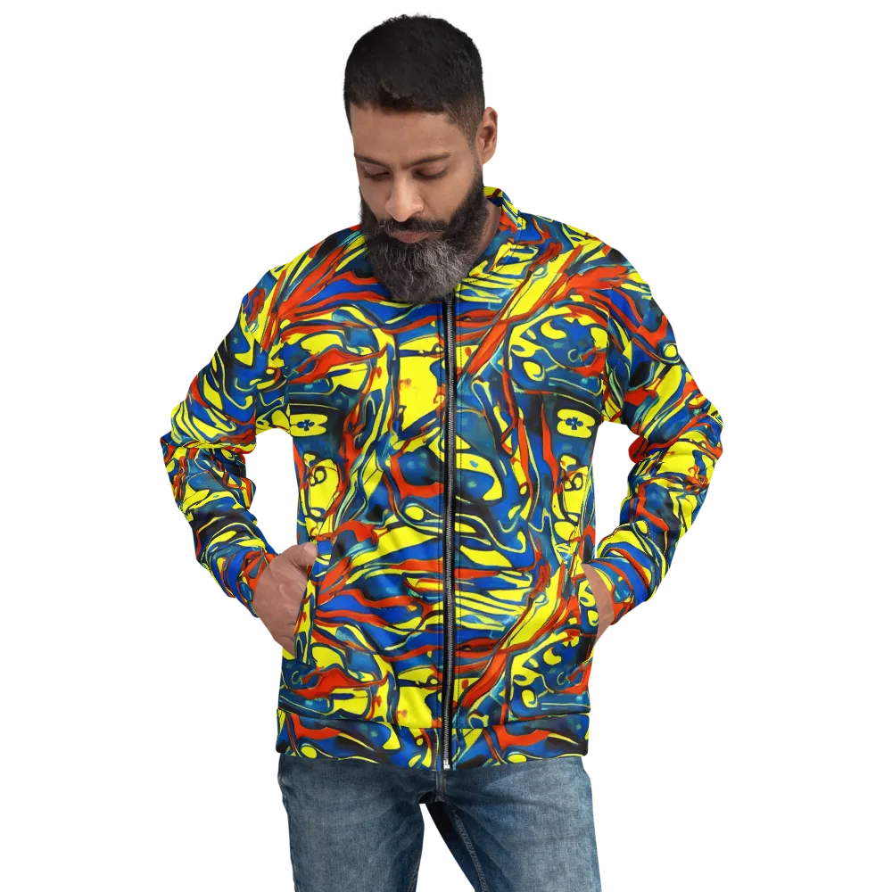 Cyberflow Circuit on Bomber Jacket — Front