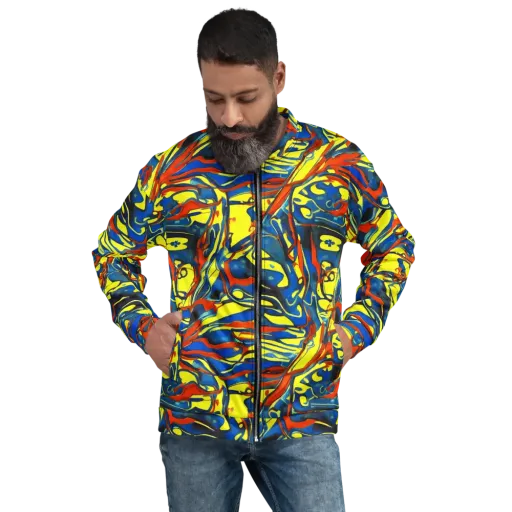 Cyberflow Circuit on a Bomber Jacket