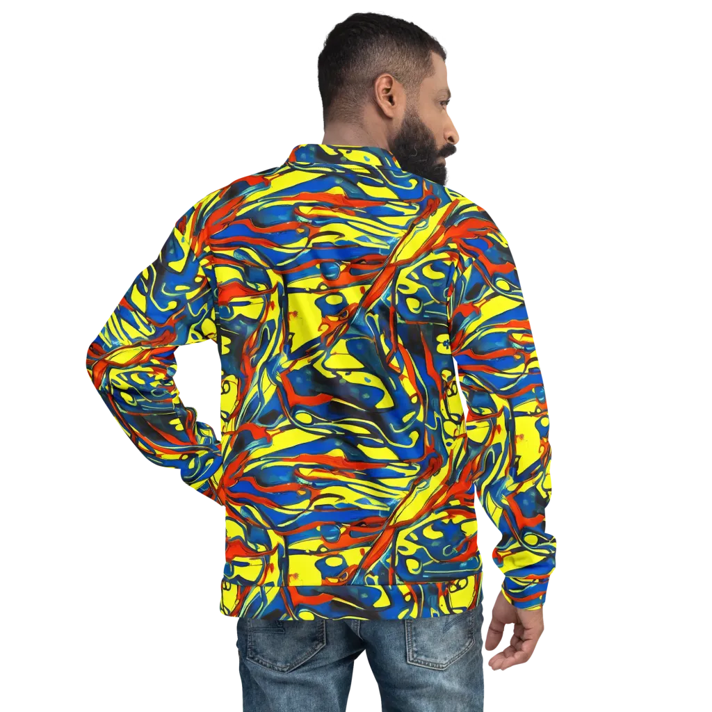 Cyberflow Circuit on Bomber Jacket — Back