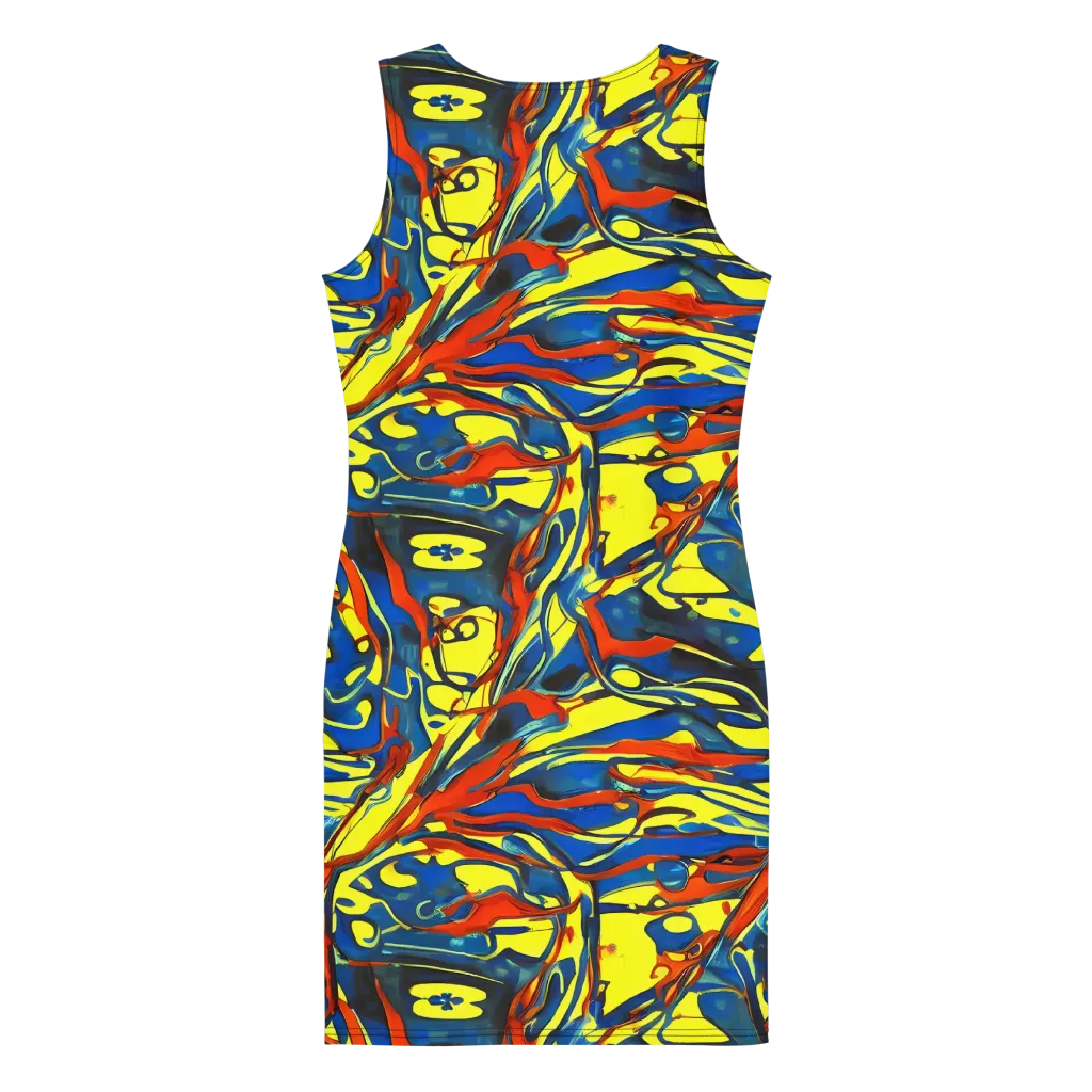 Cyberflow Circuit on Bodycon Dress — Back