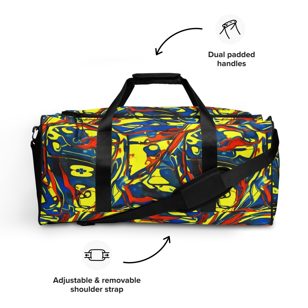 Cyberflow Circuit on Duffle Bag — Front