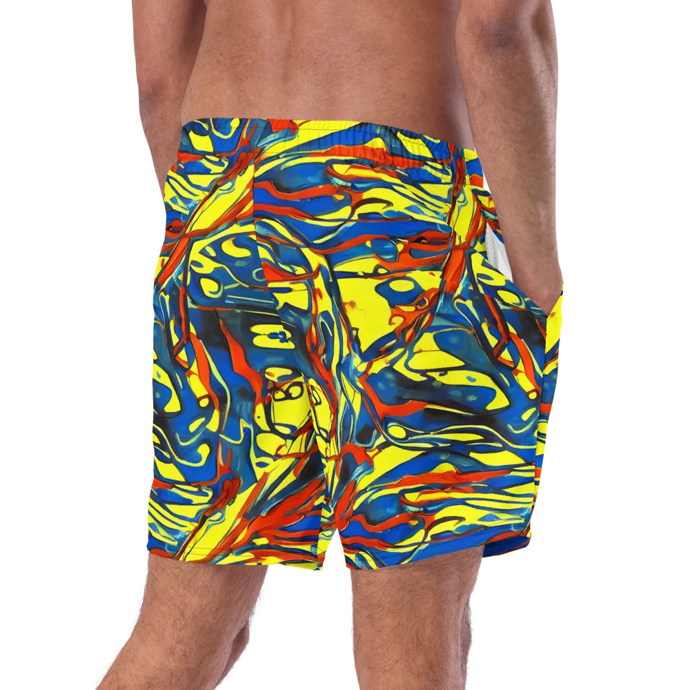 Cyberflow Circuit on Swim Trunks — Right Back