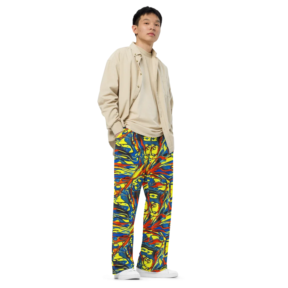 Cyberflow Circuit on Wide-Leg Pants — Right Front