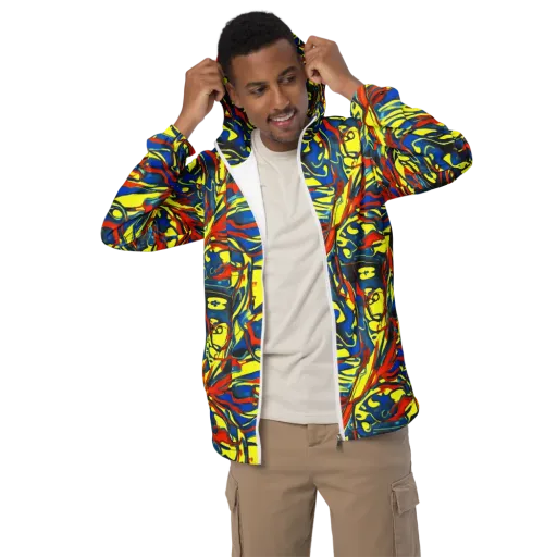 Cyberflow Circuit on a Men's Windbreaker