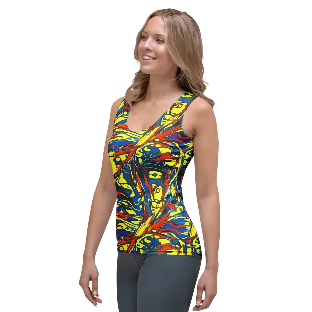 Cyberflow Circuit on Women's Tank Top — Left Front