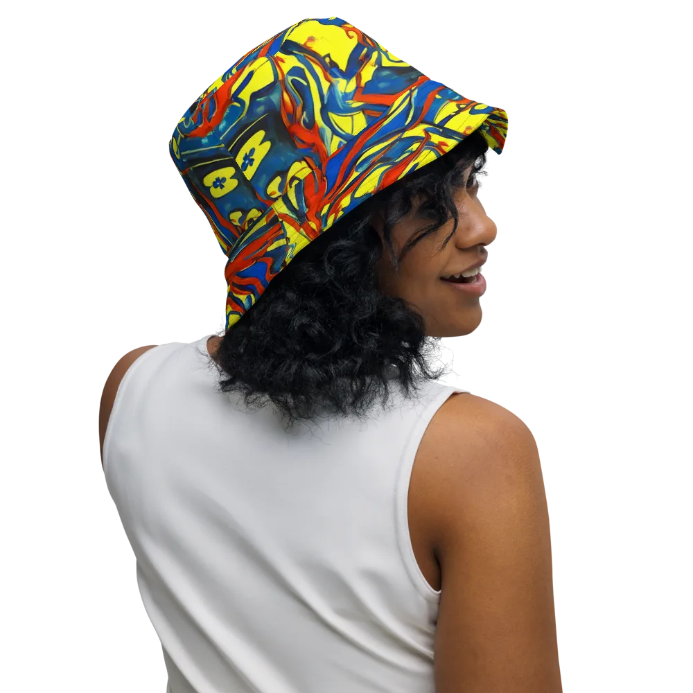 Cyberflow Circuit on Reversible Bucket Hat — Right Outside