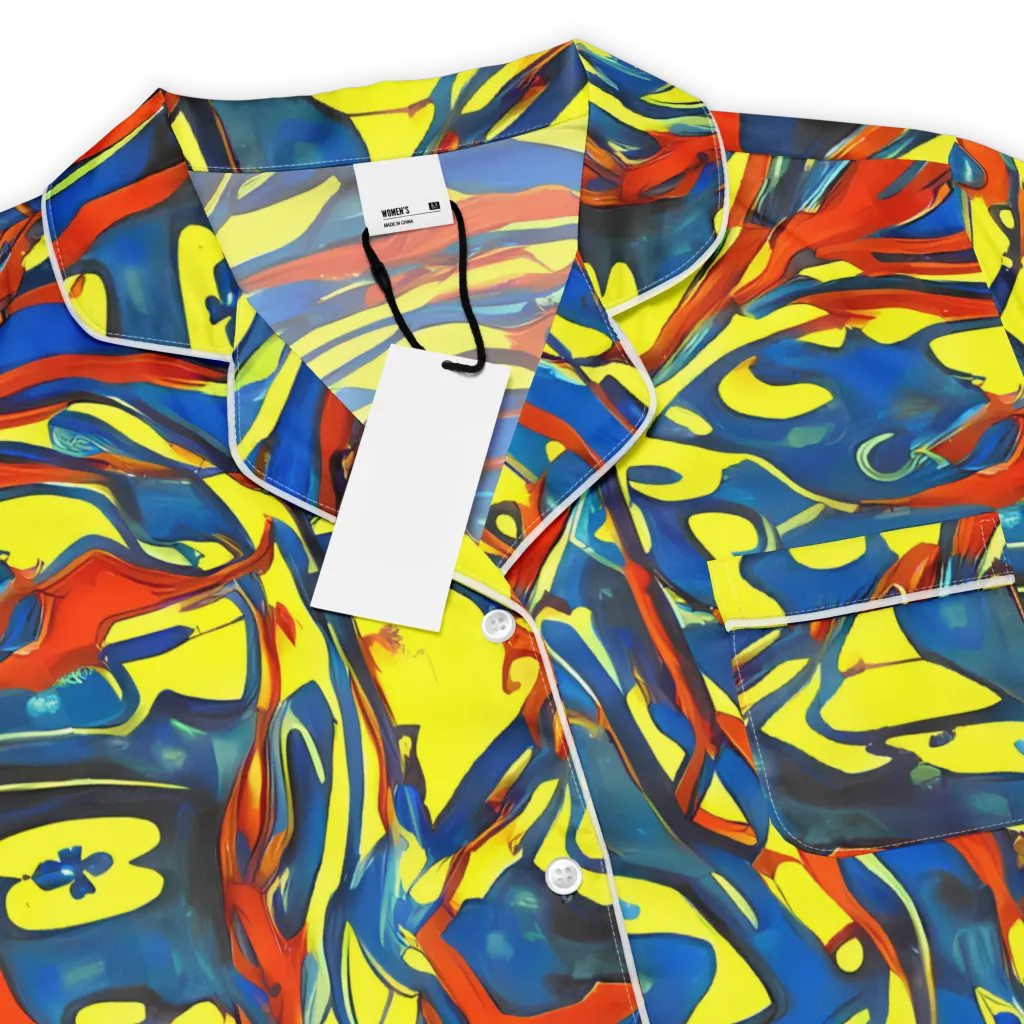 Cyberflow Circuit on Women's Short Sleeve Pajama Top — Product details