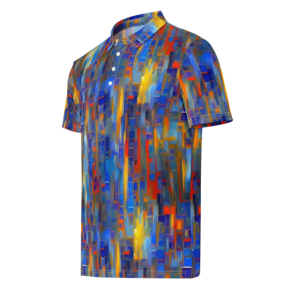 Neoplastique Flow on Men's Slim Fit Polo Shirt — Left Front