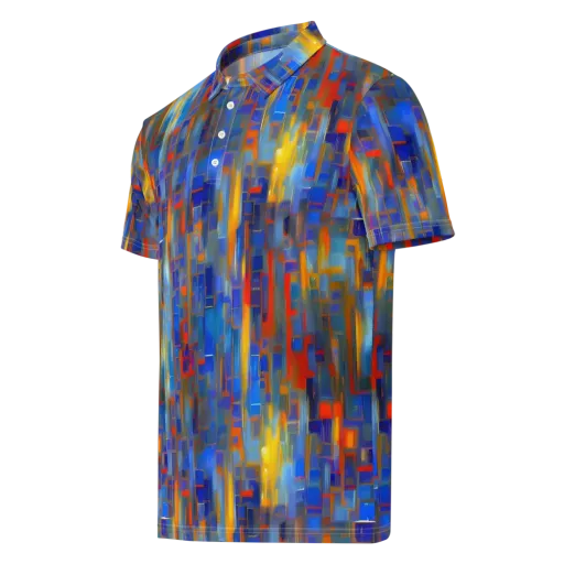Neoplastique Flow on a Men's Slim Fit Polo Shirt