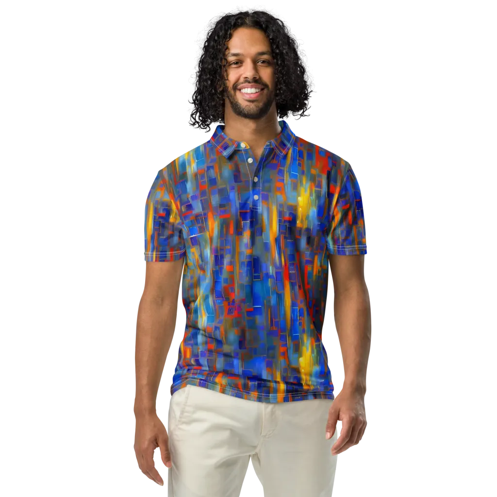 Neoplastique Flow on Men's Slim Fit Polo Shirt — Front