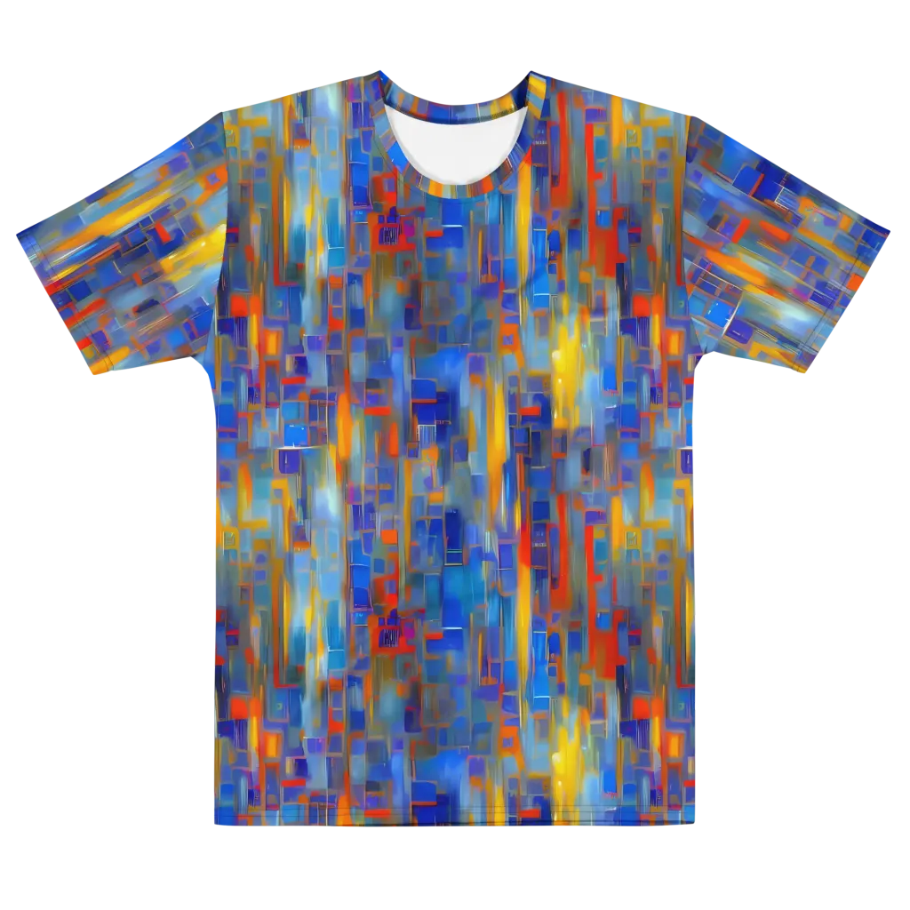 Neoplastique Flow on Men's Cotton Crew Neck T-Shirt — Front