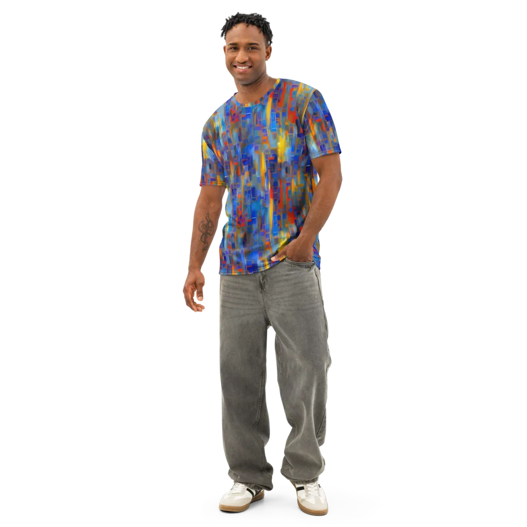 Neoplastique Flow on Men's Cotton Crew Neck T-Shirt — Front