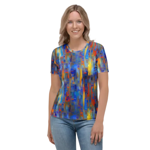 Neoplastique Flow on a Women's Crew Neck T-Shirt