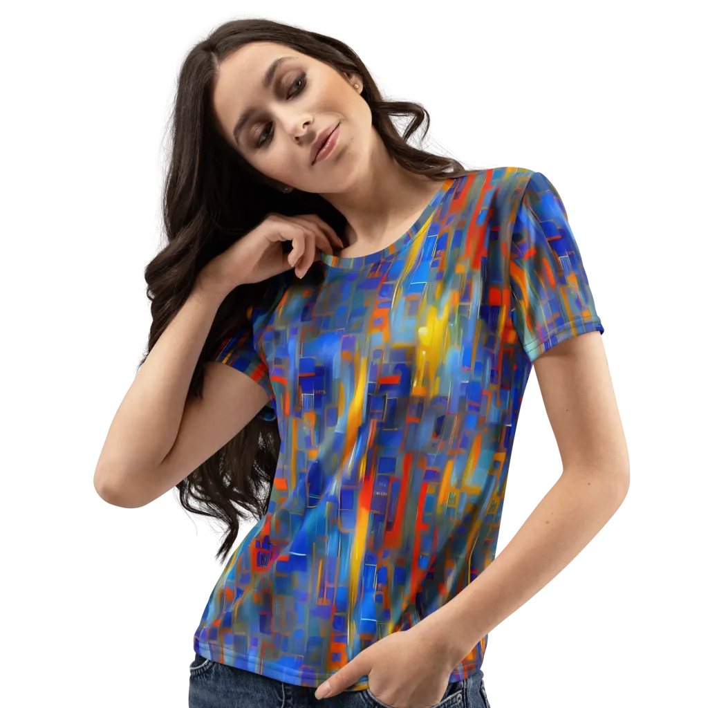 Neoplastique Flow on Women's Crew Neck T-Shirt — Left Front