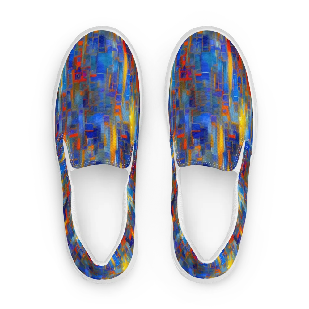 Neoplastique Flow on Men's Slip-On Canvas Shoes — Front