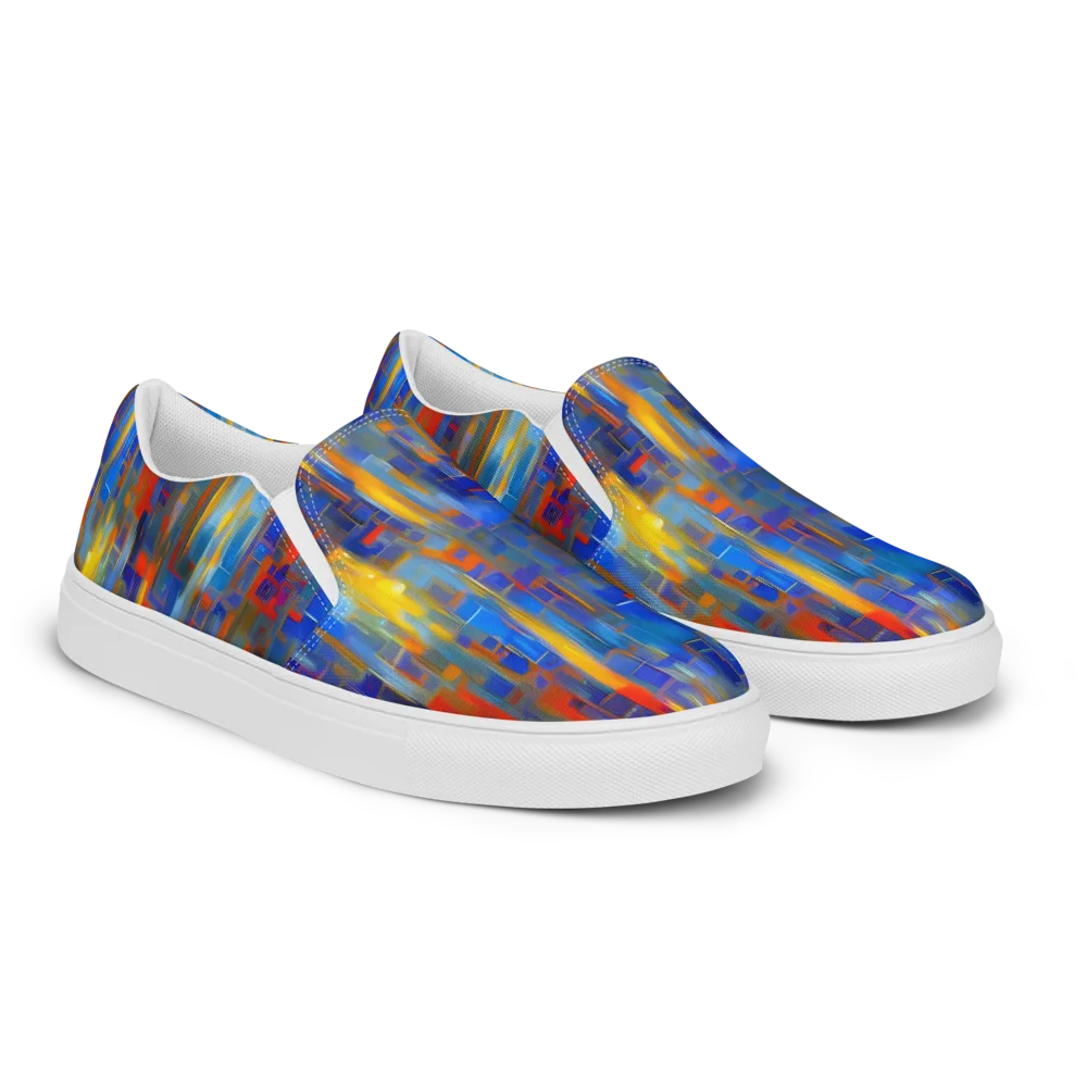 Neoplastique Flow on Men's Slip-On Canvas Shoes — Right Front