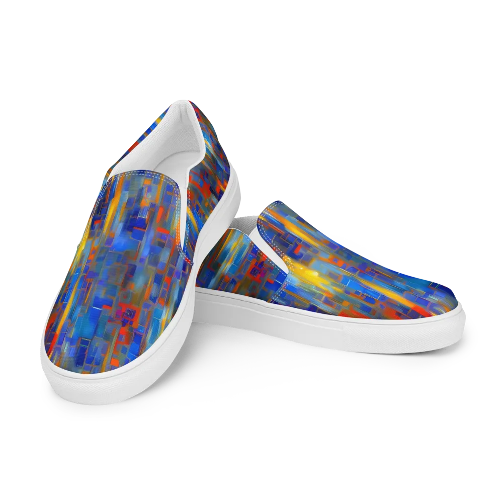 Neoplastique Flow on Men's Slip-On Canvas Shoes — Left Front