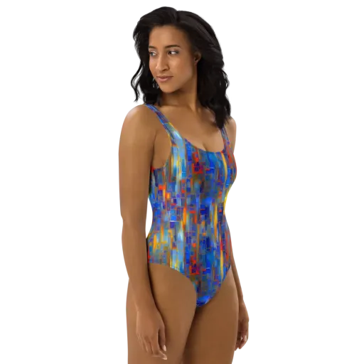 Neoplastique Flow on a One-Piece Swimsuit