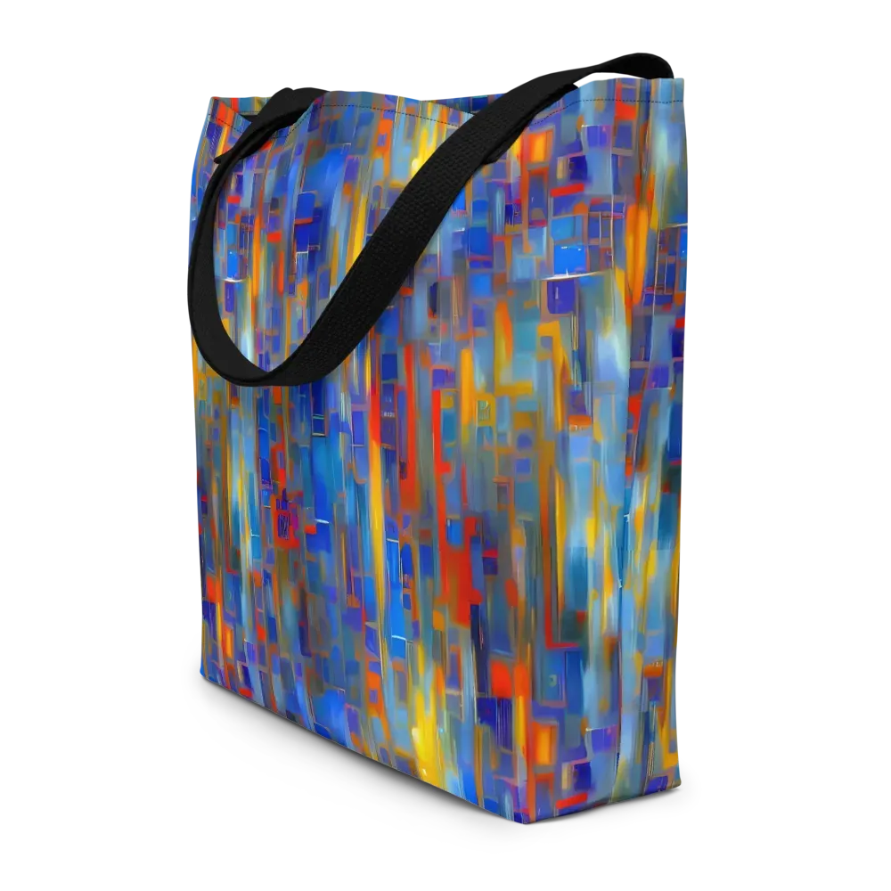 Neoplastique Flow on Large Tote Bag W/ Pocket — Front
