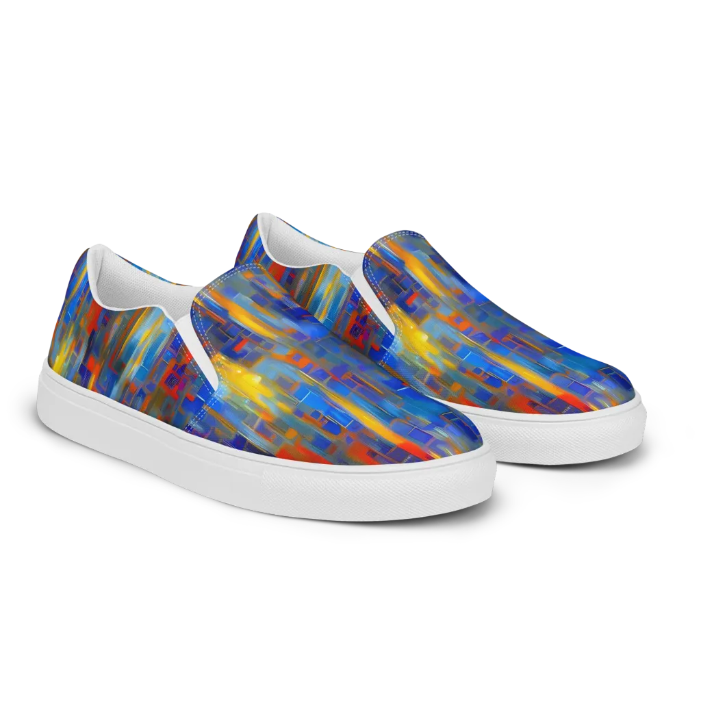 Neoplastique Flow on Women's Slip-On Canvas Shoes — Right Front