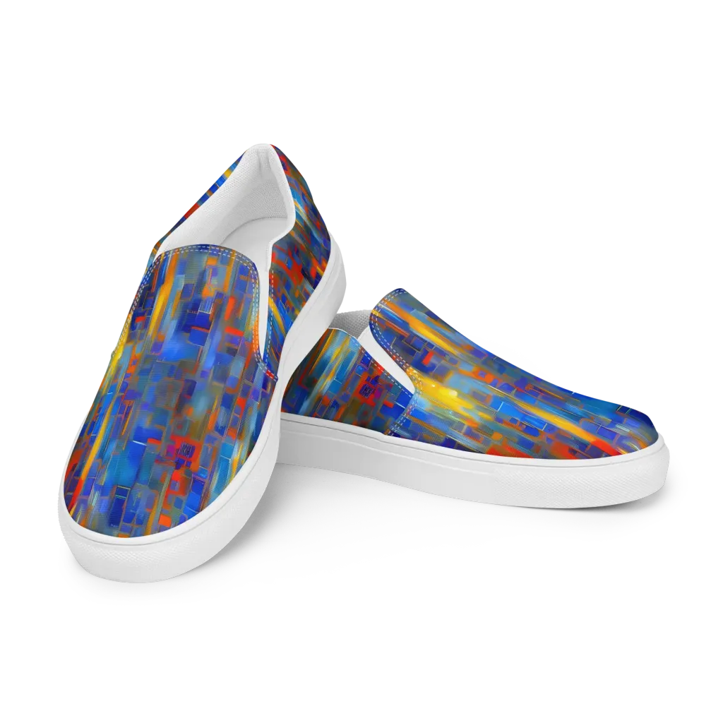 Neoplastique Flow on Women's Slip-On Canvas Shoes — Left Front