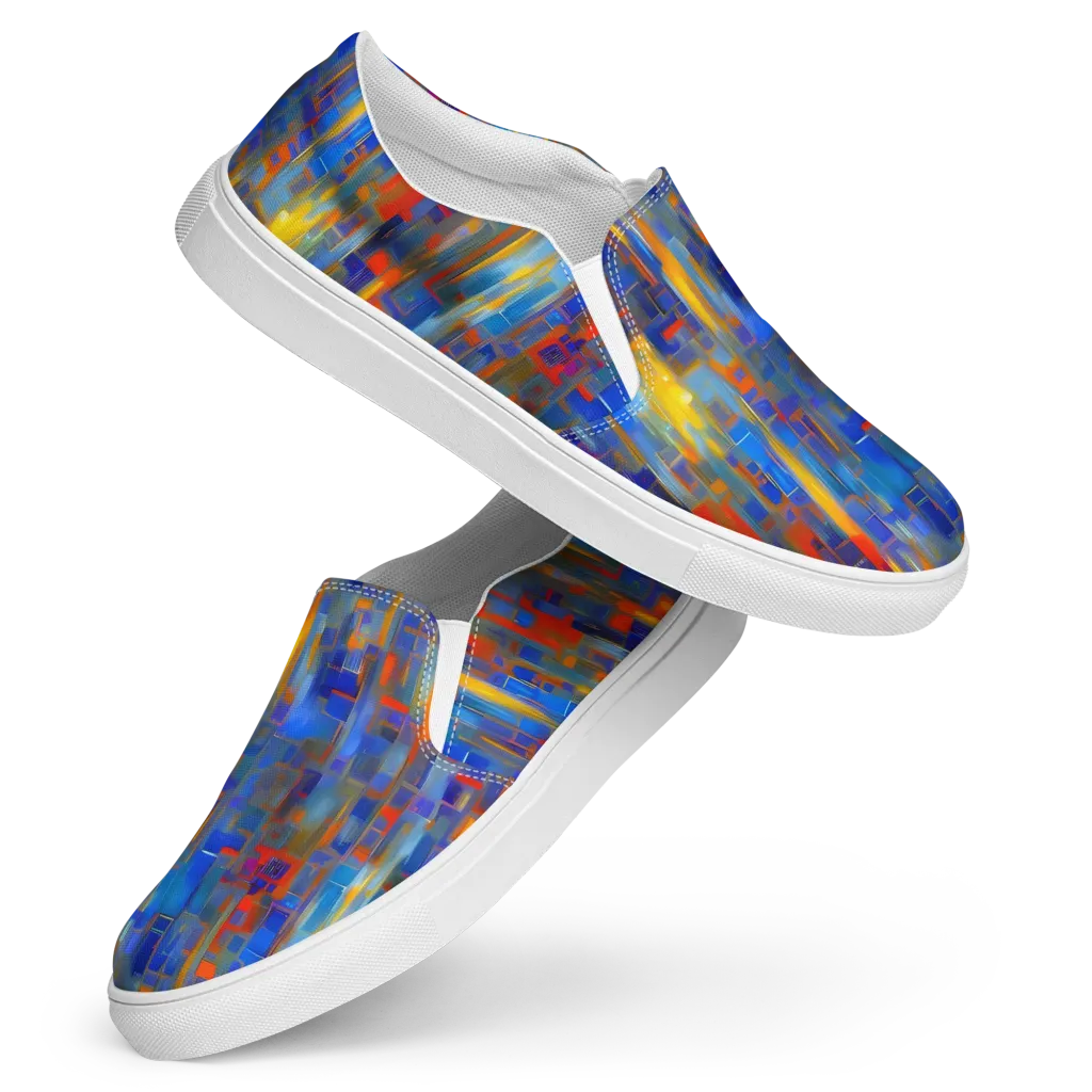 Neoplastique Flow on Women's Slip-On Canvas Shoes — Front