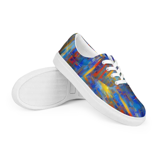 Neoplastique Flow on a Men's Lace-Up Canvas Shoes