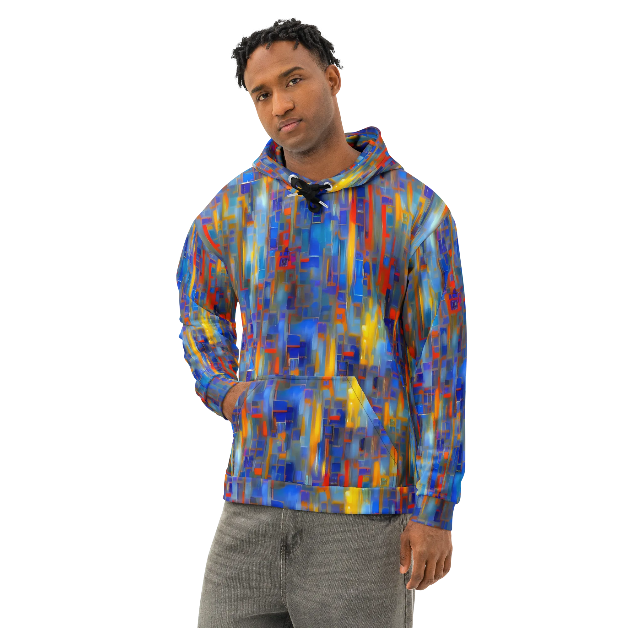 Neoplastique Flow on Cotton Hoodie — Left Front