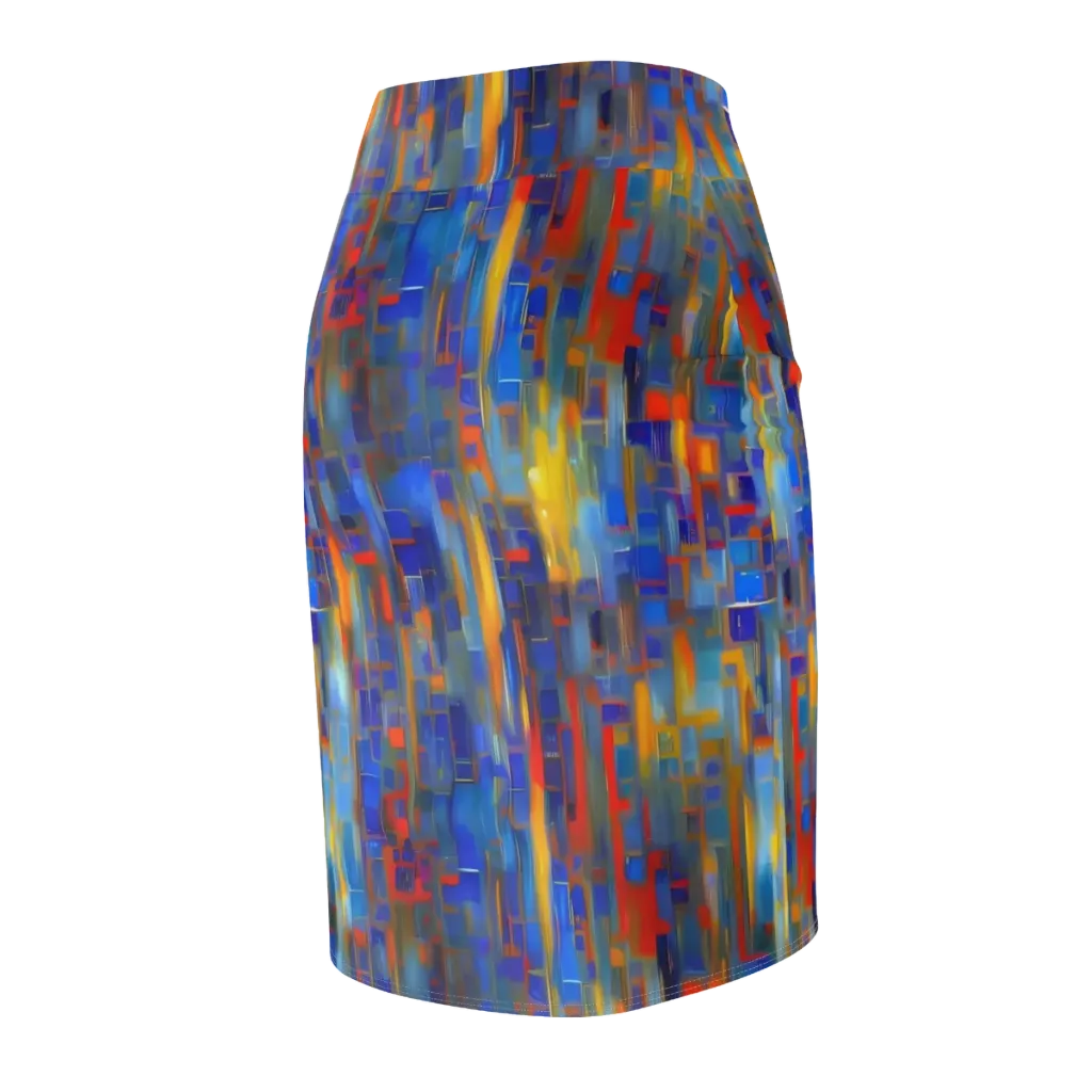 Neoplastique Flow on Pencil Skirt — Back Side