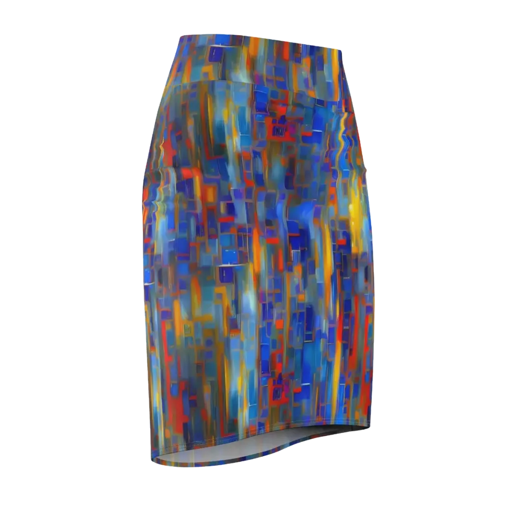 Neoplastique Flow on Pencil Skirt — Front Side