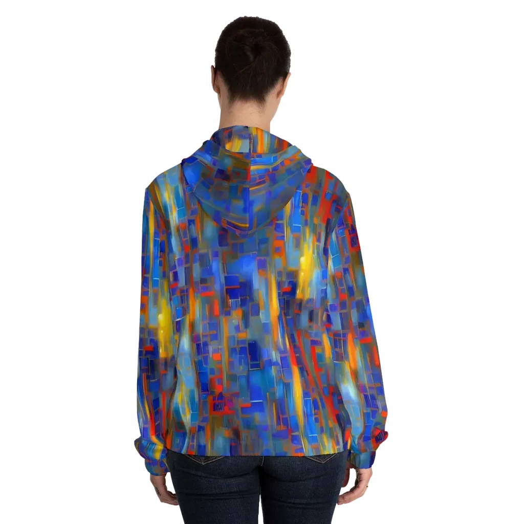 Neoplastique Flow on Women's Full-Zip Hoodie — Back On Person