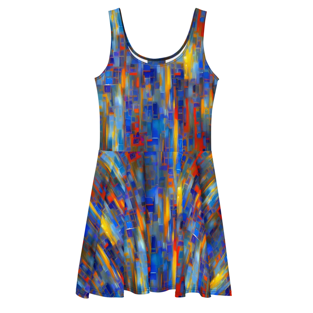 Neoplastique Flow on Skater Dress — Front