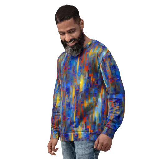 Neoplastique Flow on a Sweatshirt