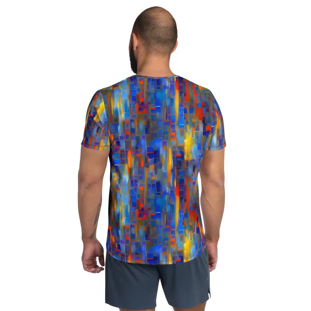 Neoplastique Flow on Men's Athletic T-Shirt — Back