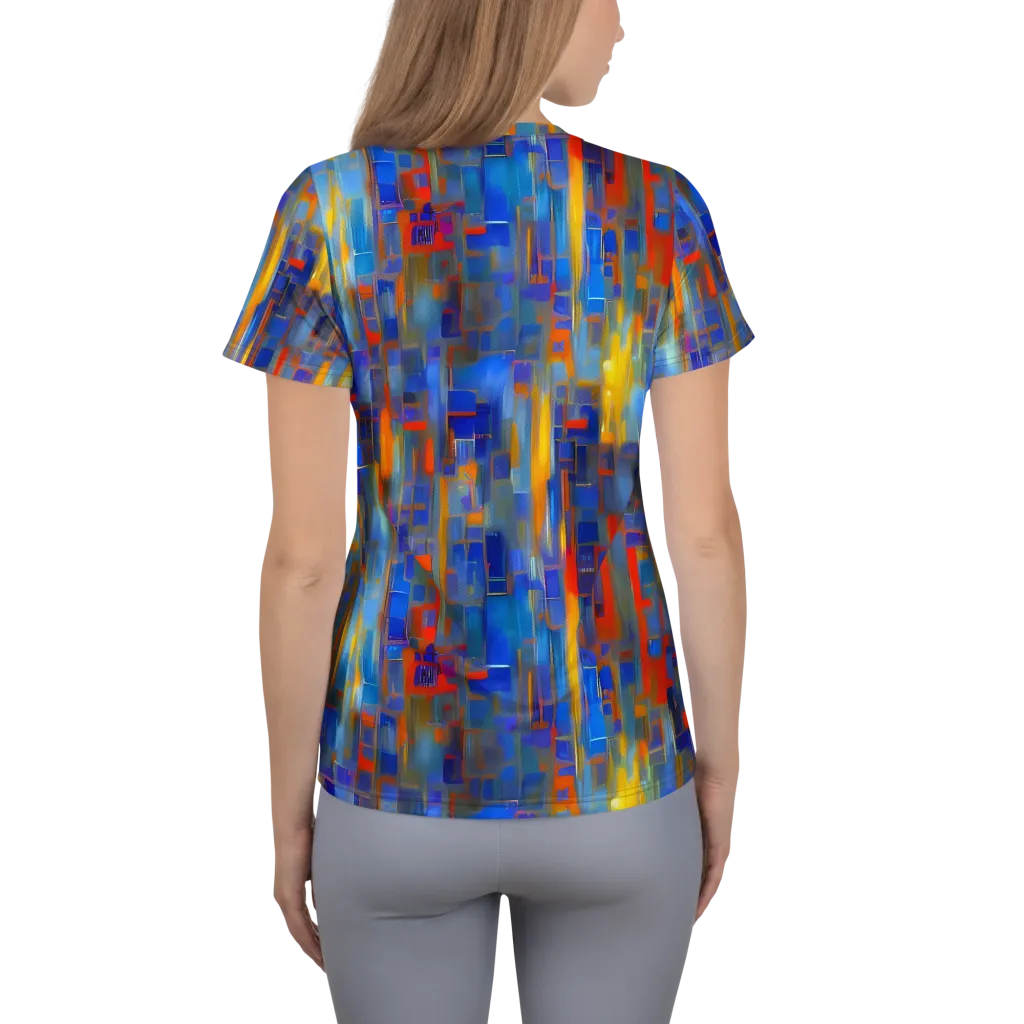 Neoplastique Flow on Women's Athletic T-Shirt — Back