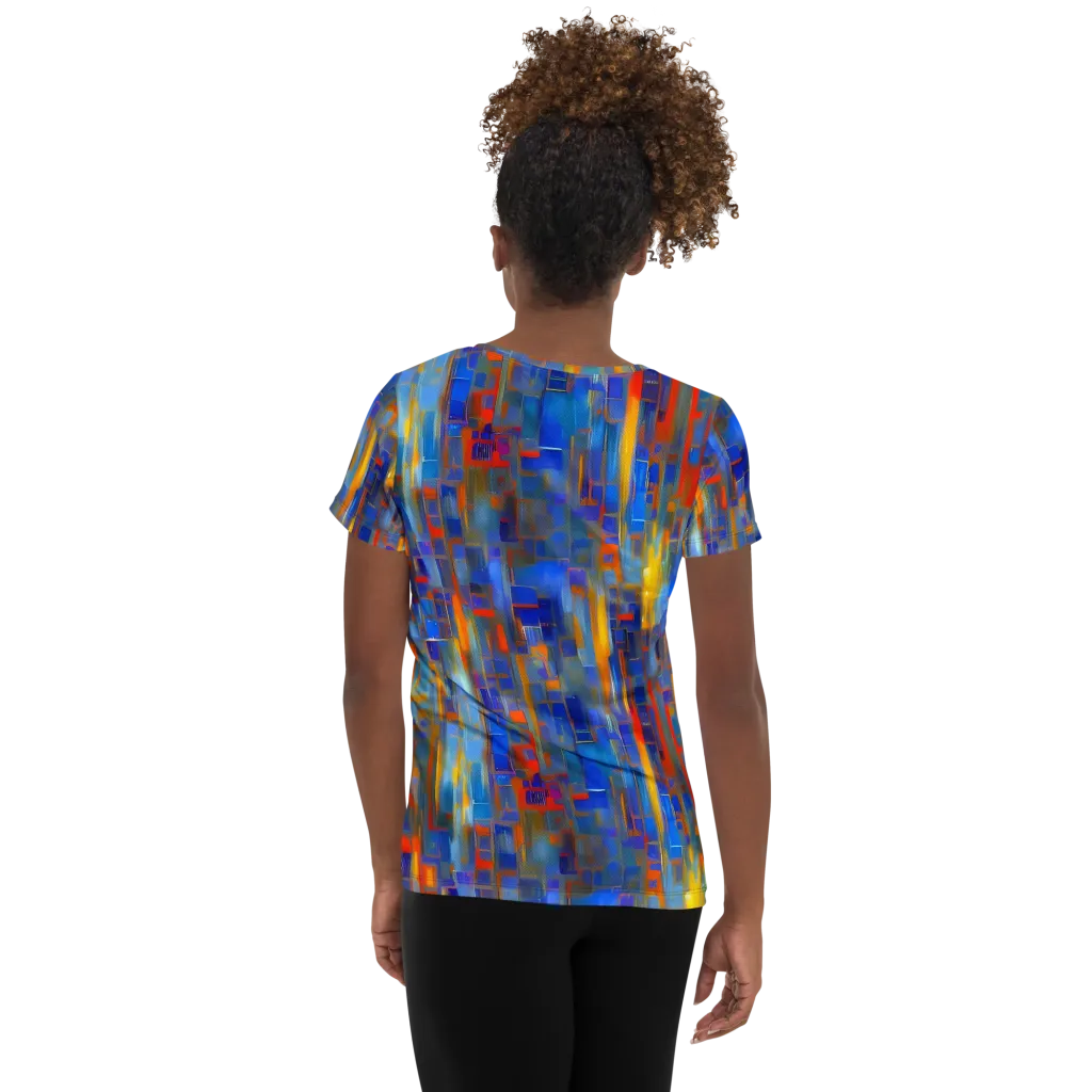 Neoplastique Flow on Women's Athletic T-Shirt — Back