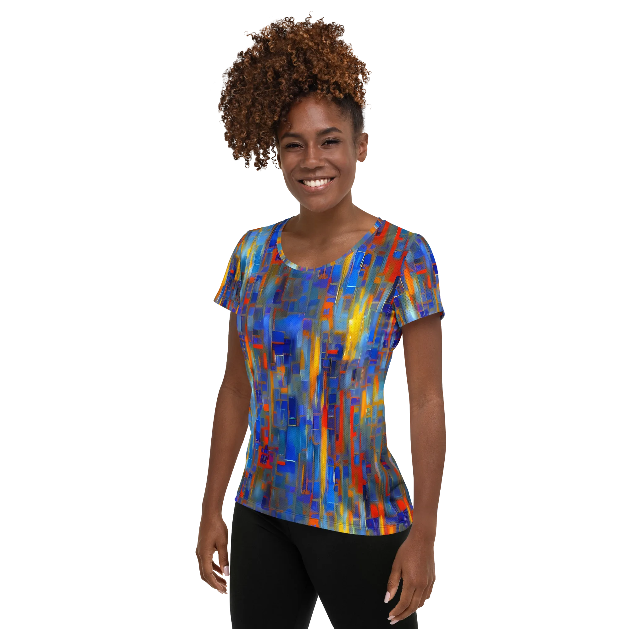Neoplastique Flow on Women's Athletic T-Shirt — Left