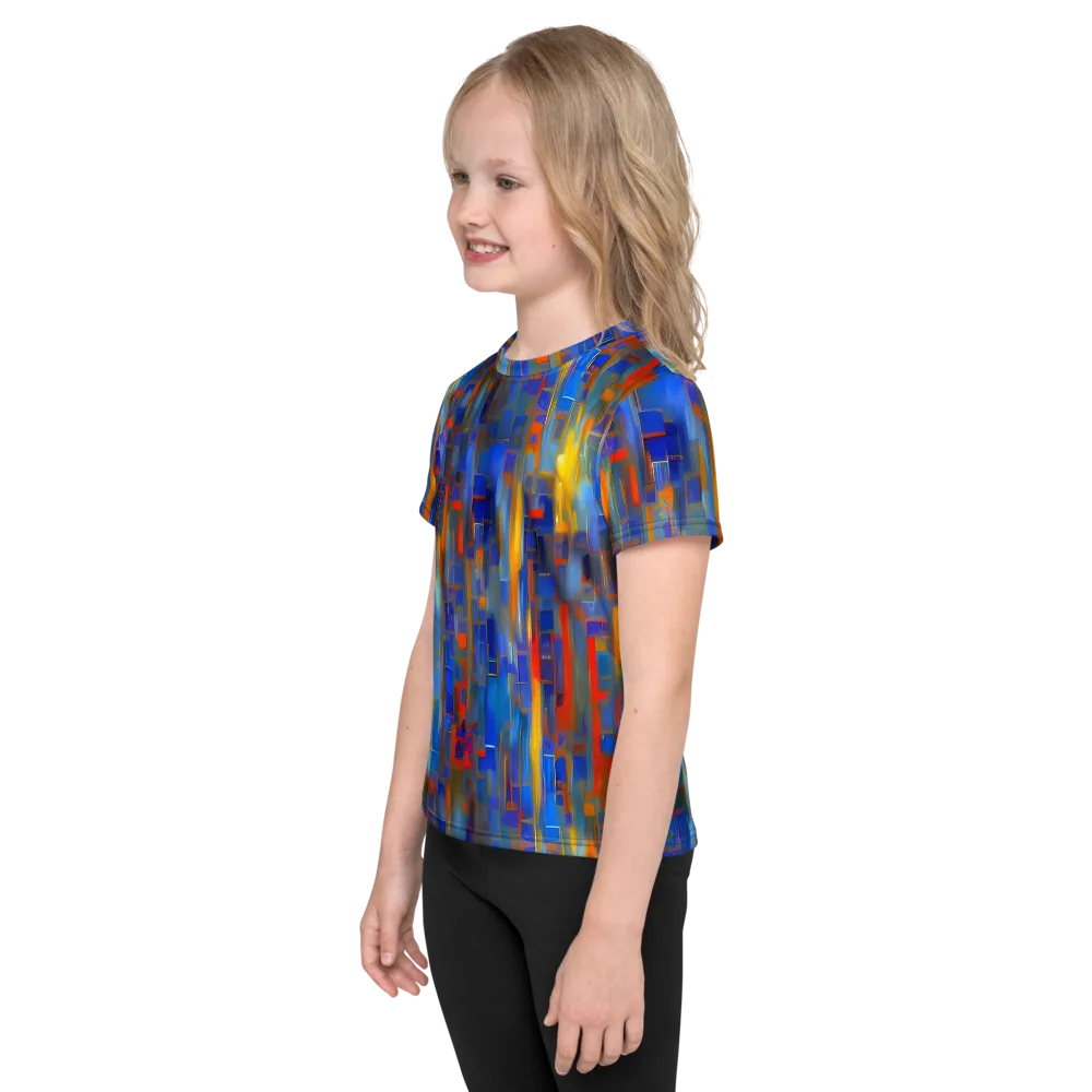 Neoplastique Flow on Kids Crew Neck T-Shirt — Left