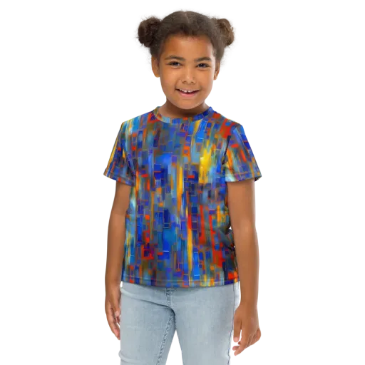 Neoplastique Flow on a Kids Crew Neck T-Shirt