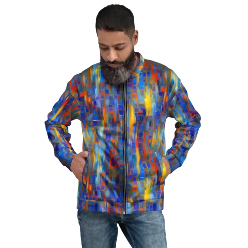 Neoplastique Flow on a Bomber Jacket